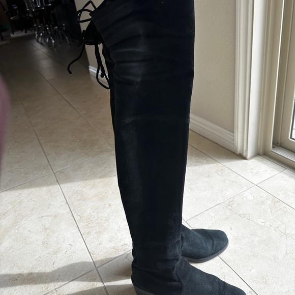 Original Pre-owned STUART WEITZMAN Darla Suede Over-The-Knee Boots Size 9 - Picture 4 of 16